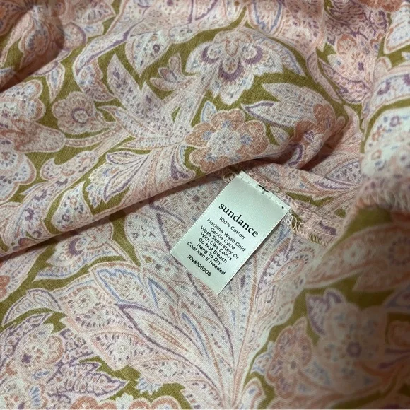 Sundance Women’s Pull Over Shirt Poppy Bloom Blouse 100% Cotton Size Small - Picture 4 of 8